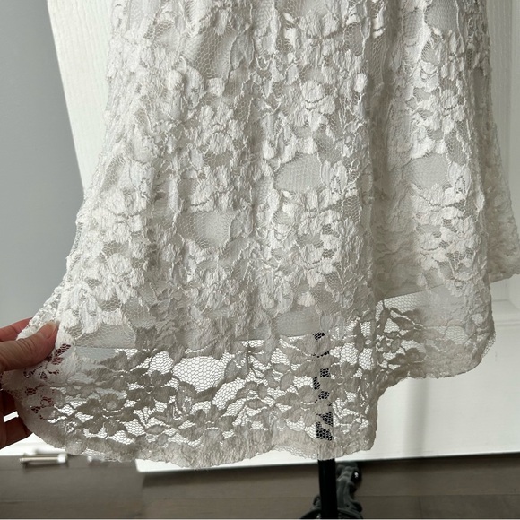 Monteau Women’s White Floral Lace Sleeveless Summer Cocktail Dress. Small/Medium - Picture 8 of 13
